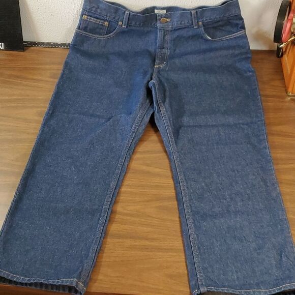 L.L. Bean Original Fit Straight Leg High Rise Jeans Dark Wash Women's Size 20P - Picture 9 of 13
